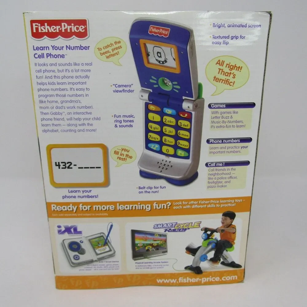 Fisher-Price Learn Your Number Cell Phone Electronic Learning Toy Kids NEW 2010